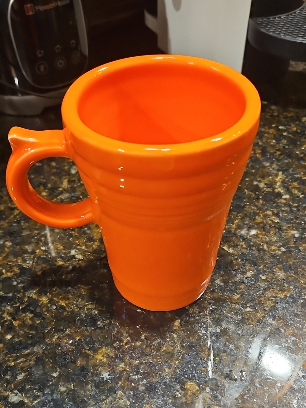 Fiesta Orange Ceramic Latte Mug